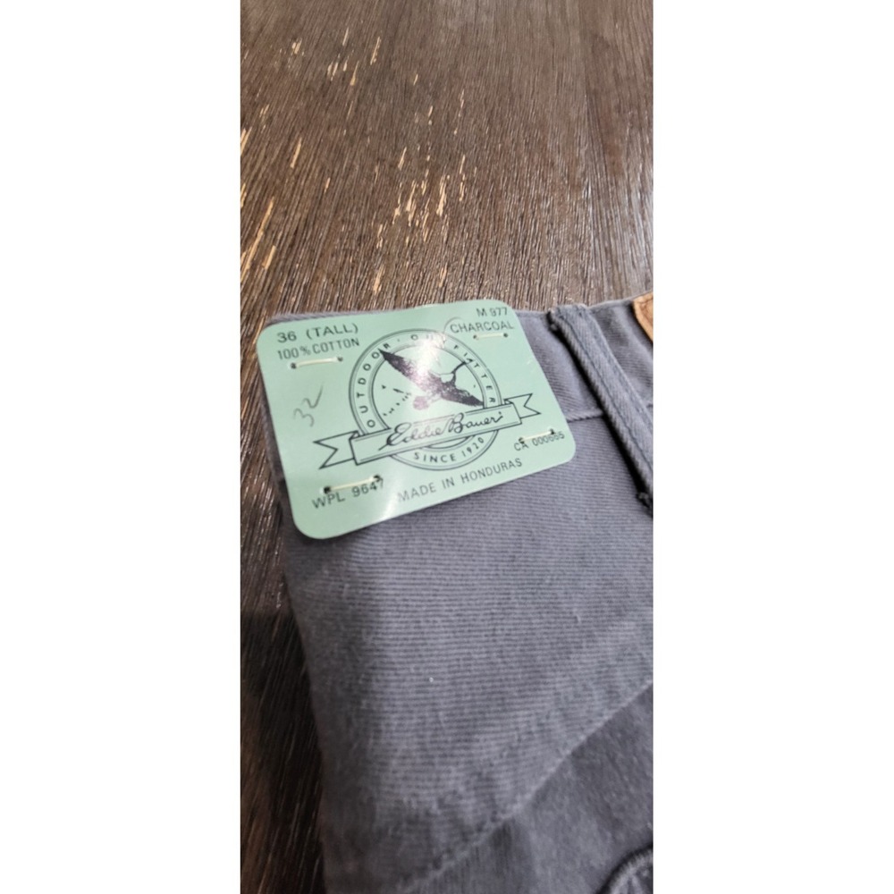 New Eddie Bauer Mens Jeans 36x32 Gray Denim Straight Leg Hiking Comfort Pants - Picture 6 of 8